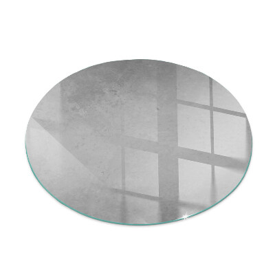 Round glass hearth Concrete structure with effect