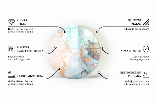 Round glass hearth Concrete structure with effect