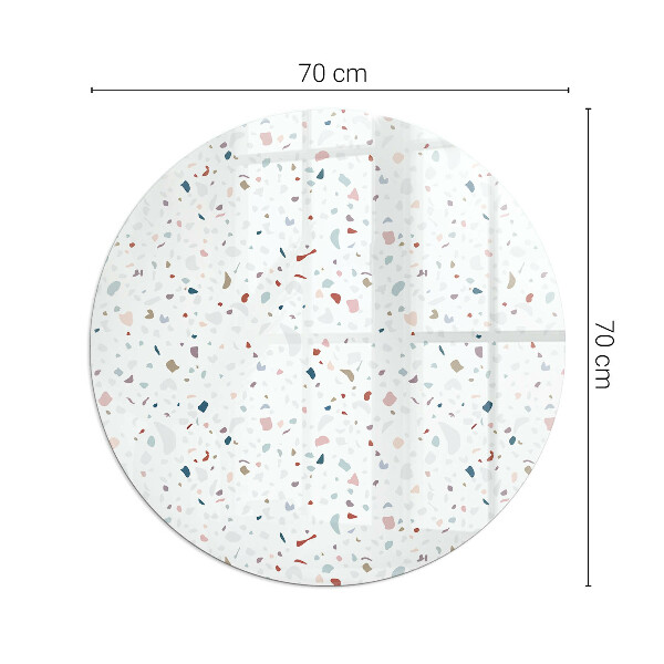 Round glass hearth for log burner Shapes in miniature