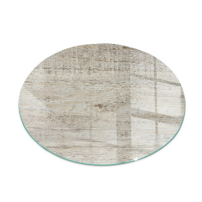 Round tempered glass hearth Natural light wood pattern