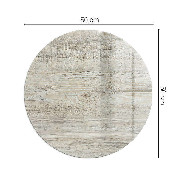 Round tempered glass hearth Natural light wood pattern