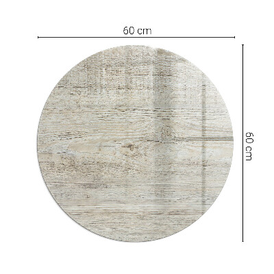 Round tempered glass hearth Natural light wood pattern