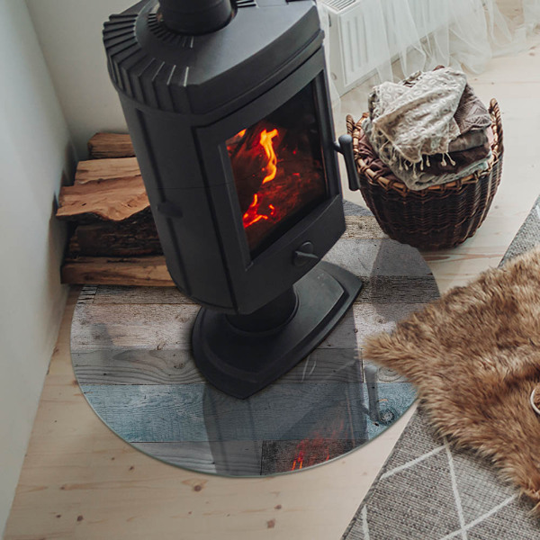 Round tempered glass hearth Board colors in various shades