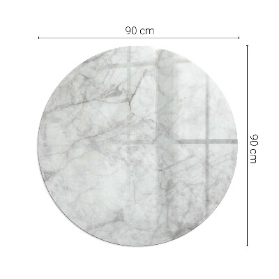 Round glass hearth for log burner Marble texture in an elegant style