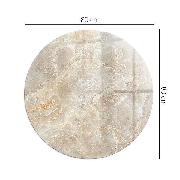 Round glass hearth for log burner Stone pattern inspired by nature