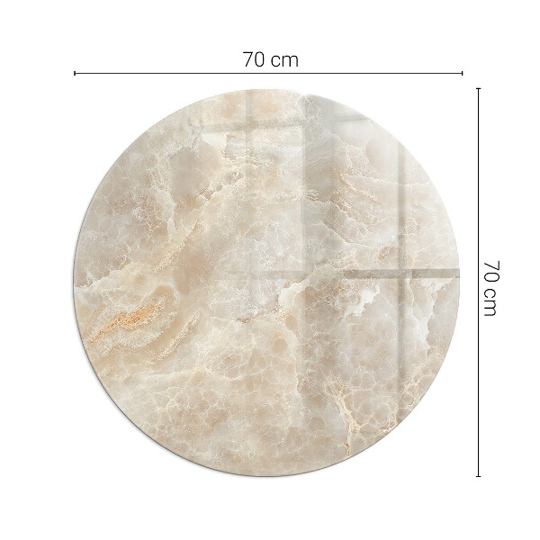 Round glass hearth for log burner Stone pattern inspired by nature