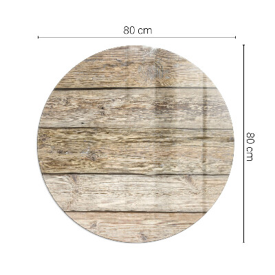 Round tempered glass hearth Natural style boards