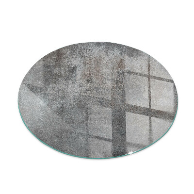 Round glass hearth Raw structure pattern