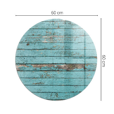 Round glass hearth for log burner Rustic boards in a natural style