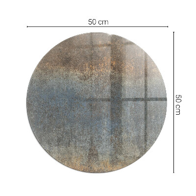 Round glass hearth Abstract pattern with varied textures