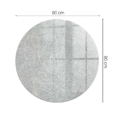 Round glass hearth Concrete texture in a raw style