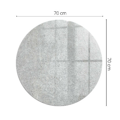 Round glass hearth Concrete texture in a raw style