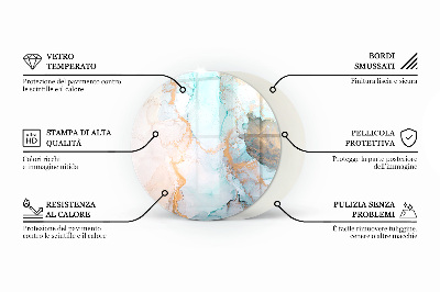 Round tempered glass hearth Raw concrete structure