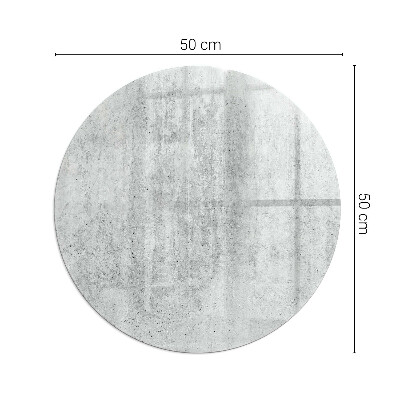 Round tempered glass hearth Raw concrete structure