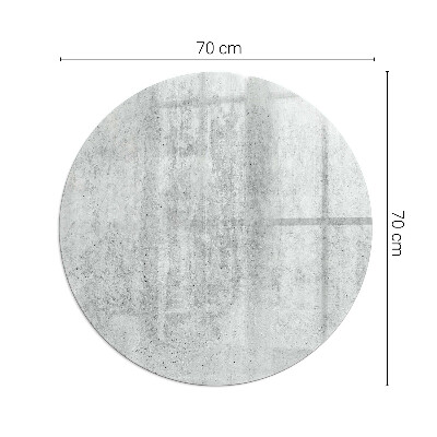 Round tempered glass hearth Raw concrete structure