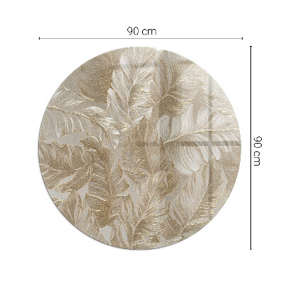 Round glass hearth Delicate leaf patterns