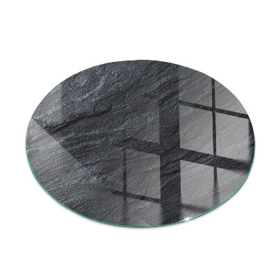 Round tempered glass hearth Pattern of rocky structure