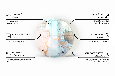 Round glass hearth Geometric abstraction in shapes