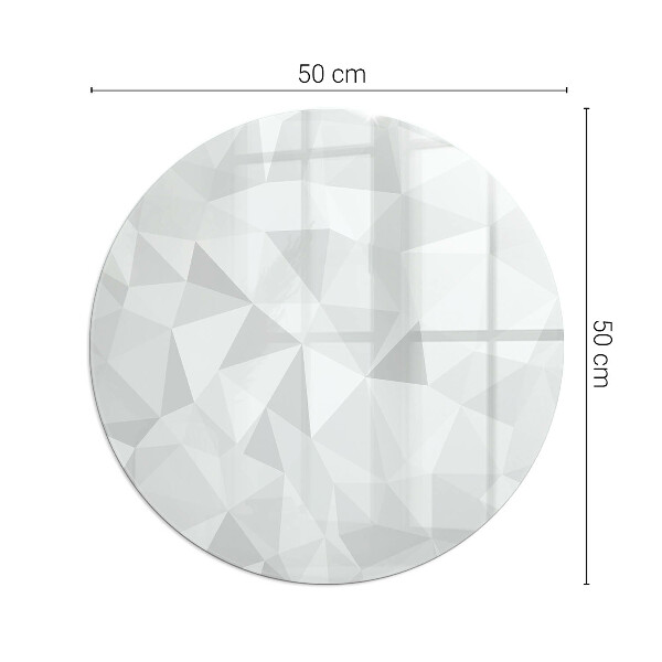 Round glass hearth Geometric abstraction in shapes