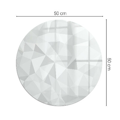 Round glass hearth Geometric abstraction in shapes