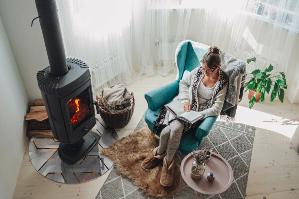 Round glass hearth Pattern of three-dimensional shapes