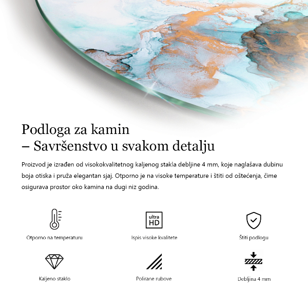 Round glass hearth Polygonal patterns on the web