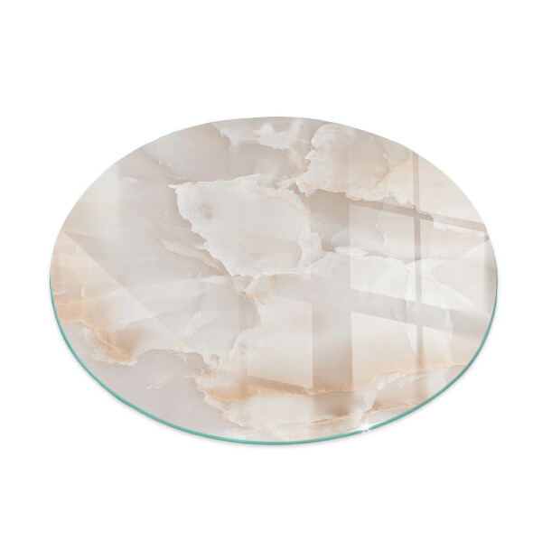 Round glass hearth for log burner Stone organic motif