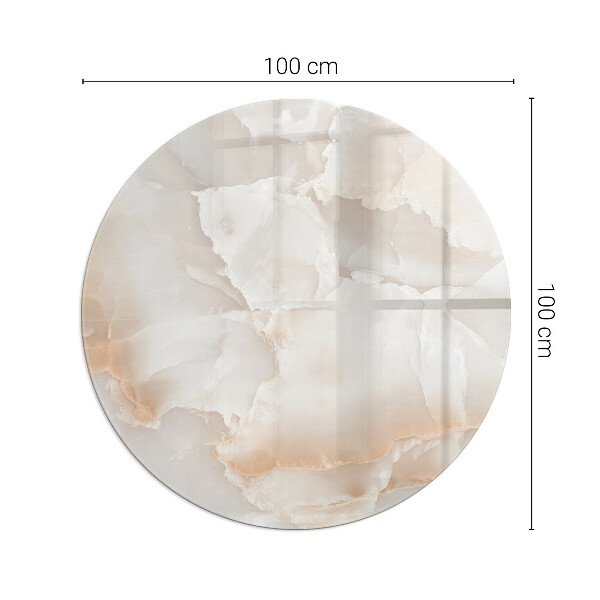 Round glass hearth for log burner Stone organic motif