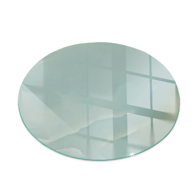 Round tempered glass hearth Marble motif in subtle tones