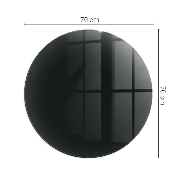 Round tempered glass hearth Color Black