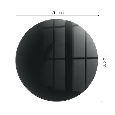Round tempered glass hearth Color Black