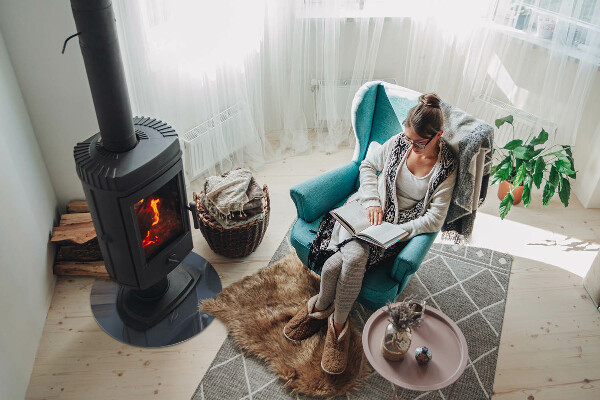 Round glass hearth for log burner Color: Dark Blue