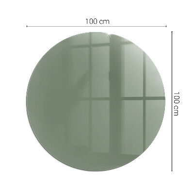 Round glass hearth Olive color
