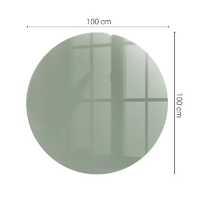 Round glass hearth Gray-green color