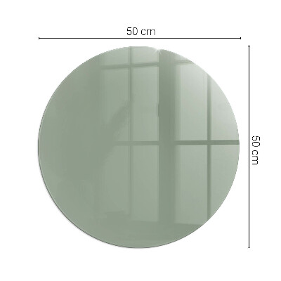 Round glass hearth Gray-green color