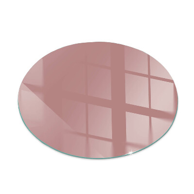 Round tempered glass hearth Color Pink