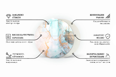 Round glass hearth for log burner Color Gray-green