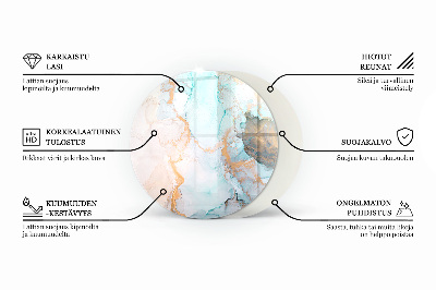 Round glass hearth Color Gray