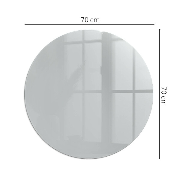 Round glass hearth for log burner Color Light gray
