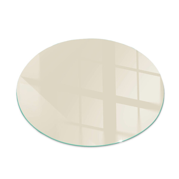 Round glass hearth Color Beige