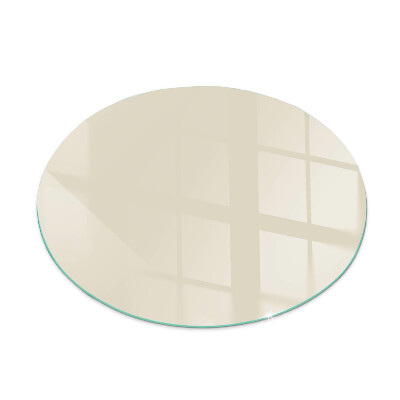 Round glass hearth Color Beige