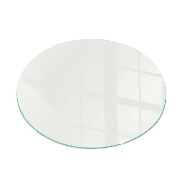 Round glass hearth for log burner Ivory color