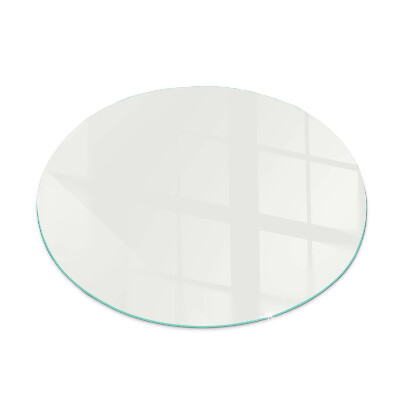 Round glass hearth for log burner Ivory color