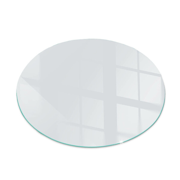 Round glass hearth Color White