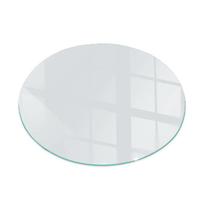 Round glass hearth Color White
