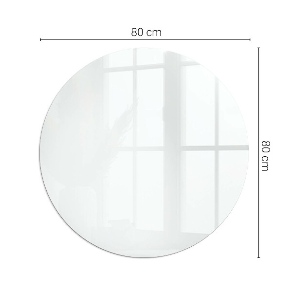 Round glass hearth Color White