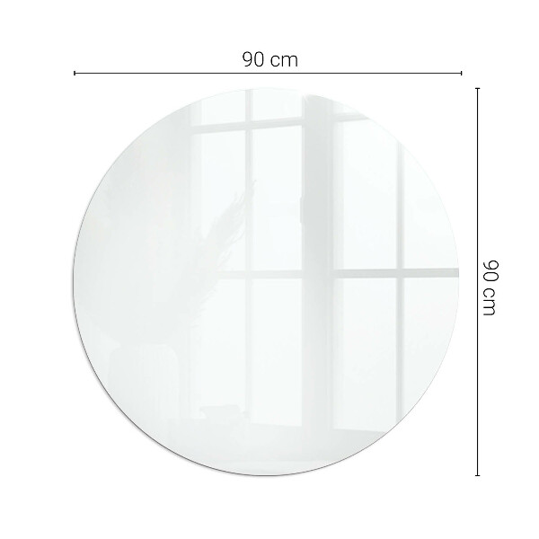 Round glass hearth Color White