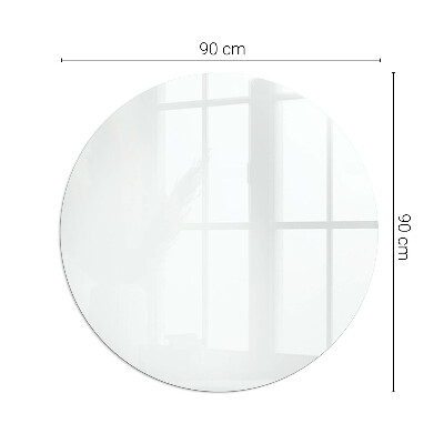 Round glass hearth Color White