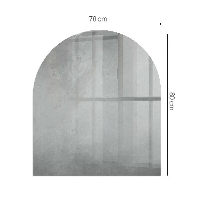 Half round glass hearth Concrete structure with effect