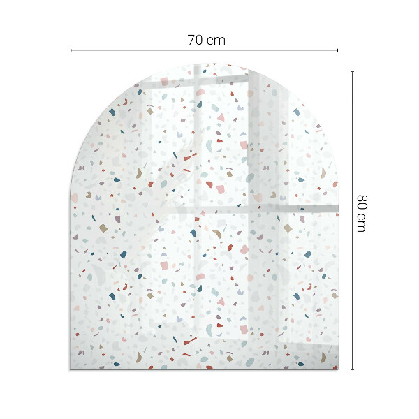 Semi oval glass hearth for stove Shapes in miniature